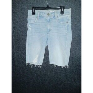 Paige Jax Knee Short in‎ Nicki Destructed Denim Cutoff Jean Shorts Jorts Size 24